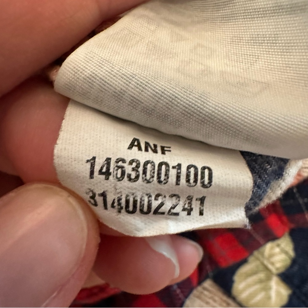 Vtg Y2K Abercrombie & Fitch Plaid Pajama Pants Medium Floral Low Rise Flannel - Picture 8 of 9